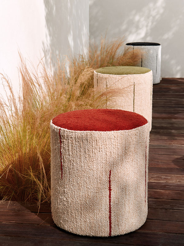 Comporta pouf | Sand & Terracotta