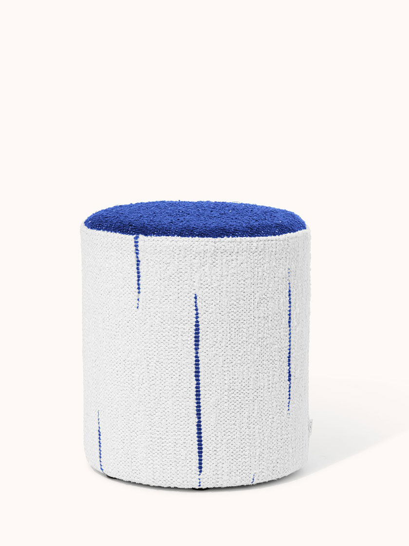 Comporta pouf | Cream & Saudade Blue